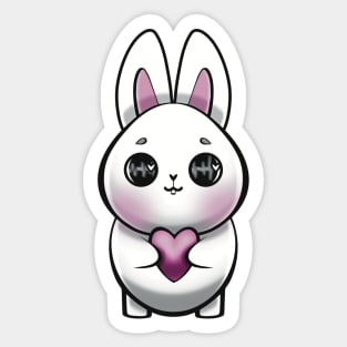 Cute Chubby Bunny Sticker
